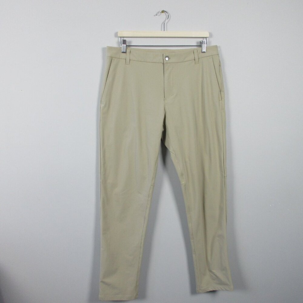 Lululemon Commission Pant Classic 32" Men 34 Beige Chino Stretch Performance 420